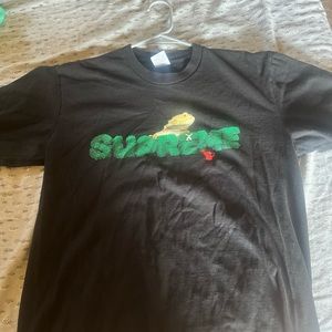 SUPREME bearded dragon hedge lizard black tee shirt size Medium